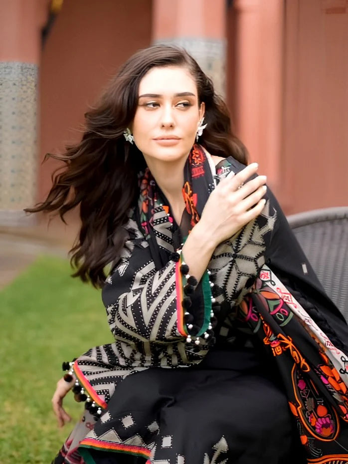 3PC LAWN PRINTED SHIRT WITH VOILE PRINTED DUAPTTA -SS 4011