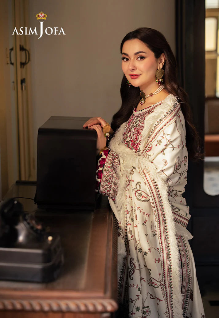 Lawn-3PC Embroidered Shirt With Digital Printed Jauqard Dupatta-SS 5051