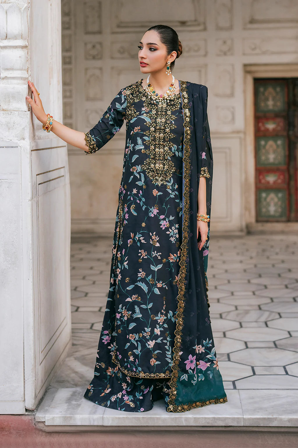 KHADDAR-3PC WITH KHADDAR PRINTED SHIRT & TROUSER-928