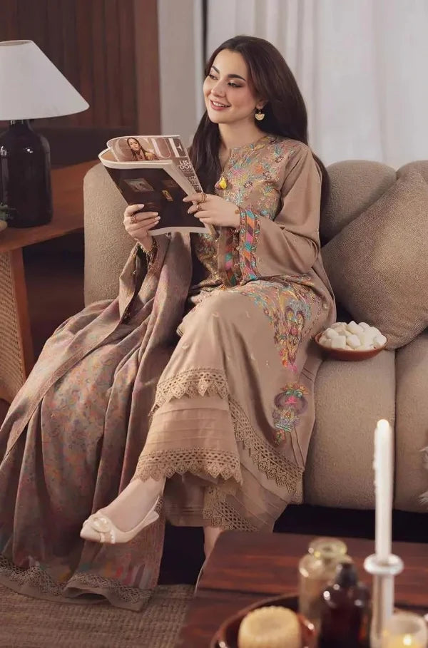 Lawn-3PC Embroidered Shirt With Digital Printed Jauqard Dupatta-SS 5153