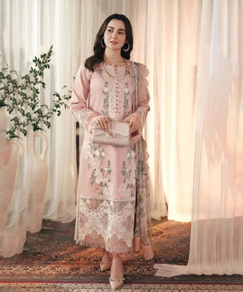 Lawn-3PC Embroidered Shirt with Digital Printed Jacquard Dupatta-SS 5036