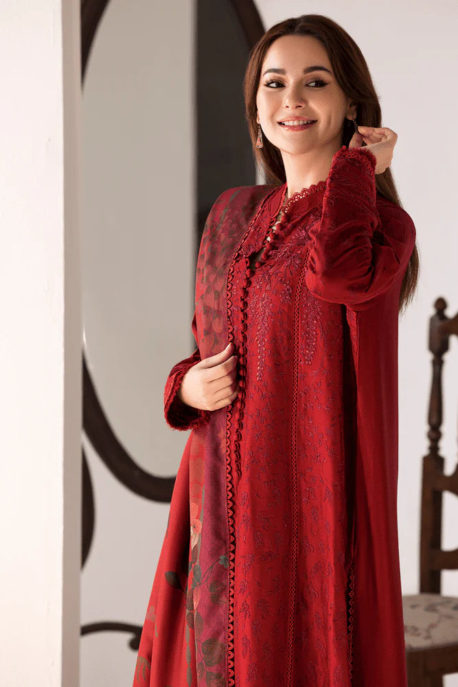 3PC LAWN EMBROIDERED SHIRT WITH DIGITAL PRINTED JACQUARD DUPATTA- SS 5005