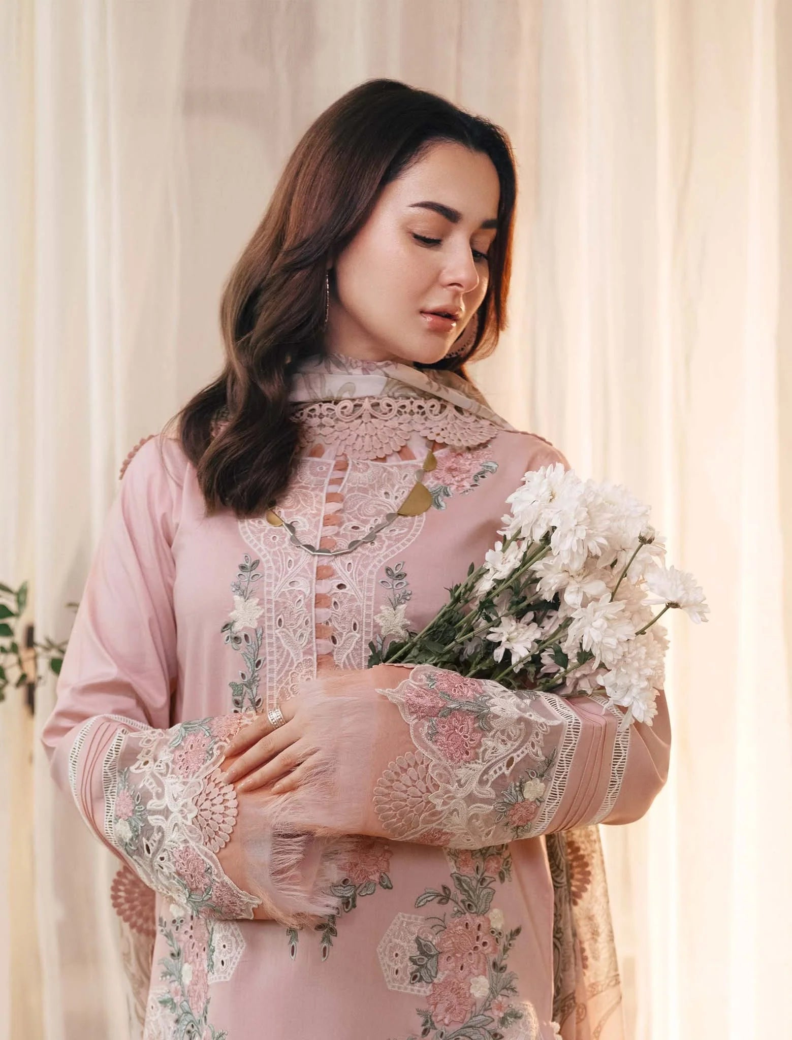 Lawn-3PC Embroidered Shirt with Digital Printed Jacquard Dupatta-SS 5036
