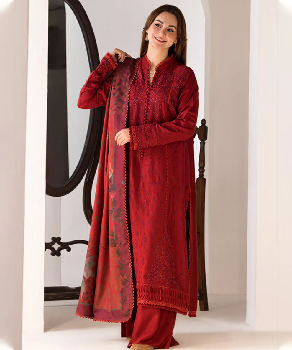 Sobia Nazir 3PC Lawn Embroidered Shirt with Digital Printed Dupatta – ZC1016