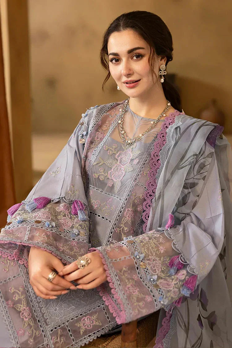 3PC Lawn Chikankari Embroidered Suit- TFS-536