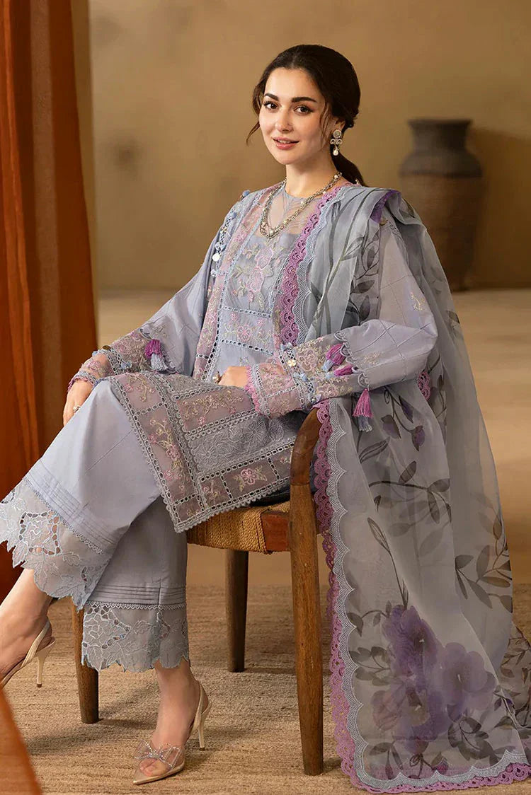 3PC Lawn Chikankari Embroidered Suit- TFS-536