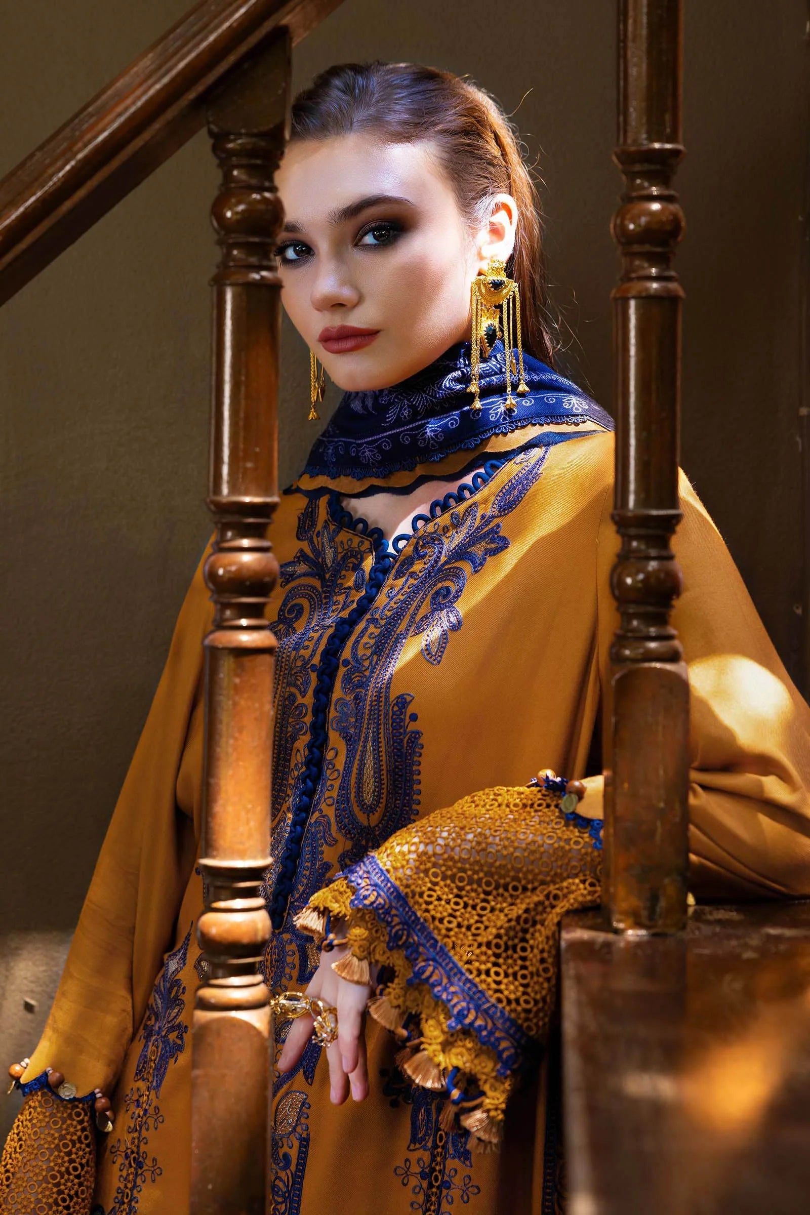 Unstitched 3PC Embroidered Lawn Suit - NF - 01