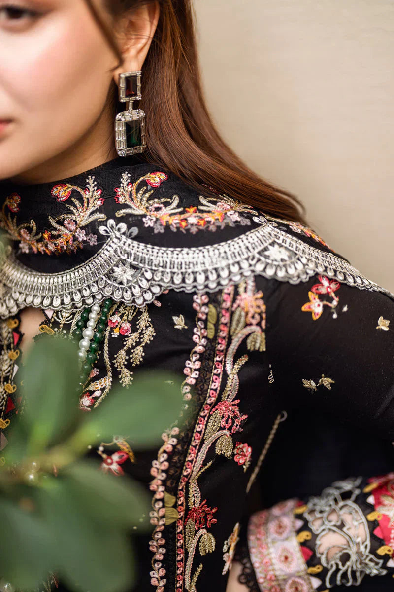 Dhanak-3PC Embroidered Shirt with Organza Embroidered Dupatta-3262