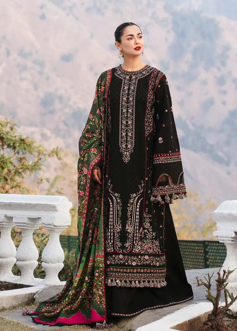 Unstitched 3PC Embroidered Lawn Suit -TFS-001