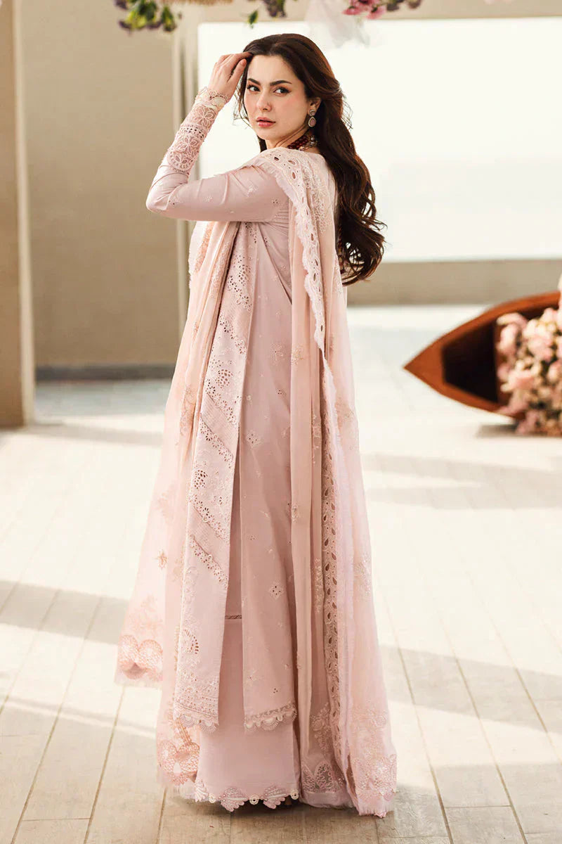 Lawn 3PC Embroidered Shirt with Organza Embroidered Dupatta – ZC1270