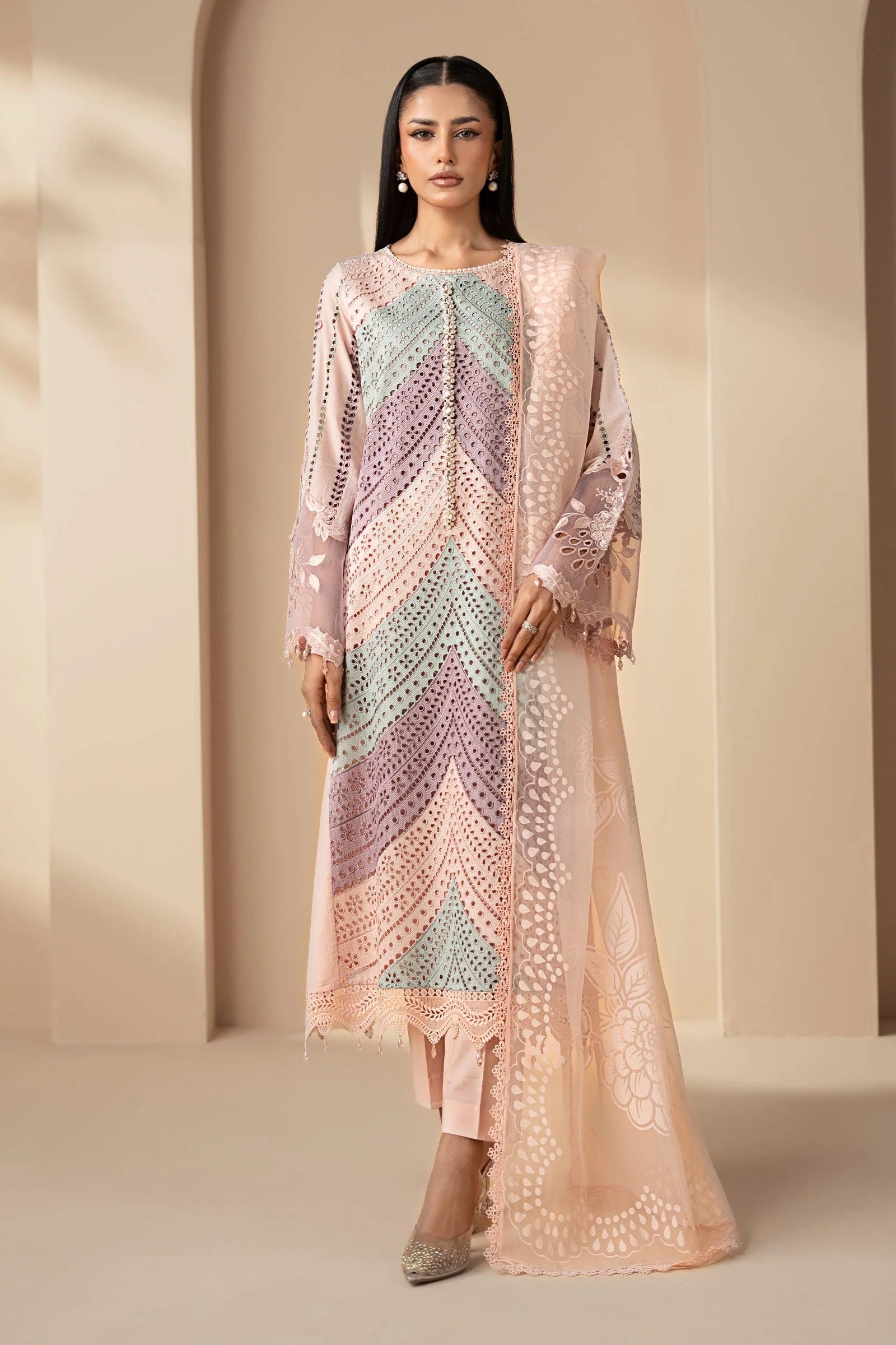 Embroidered Lawn Unstitched 3PC Set | FS