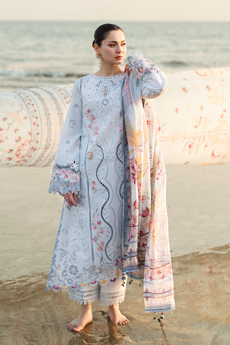 Lawn 3PC Embroidered Shirt with Digital Printed Jacquard Dupatta – ZC1381