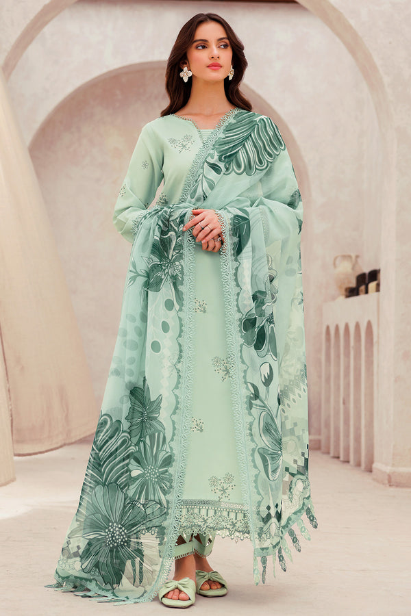 Dhanak 3PC Embroidered Shirt with Digital Printed Wool Shawl – ZC3279