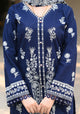 Dhanak-3PC Embroidered Shirt with Chiffon Embroidered Dupatta-3460