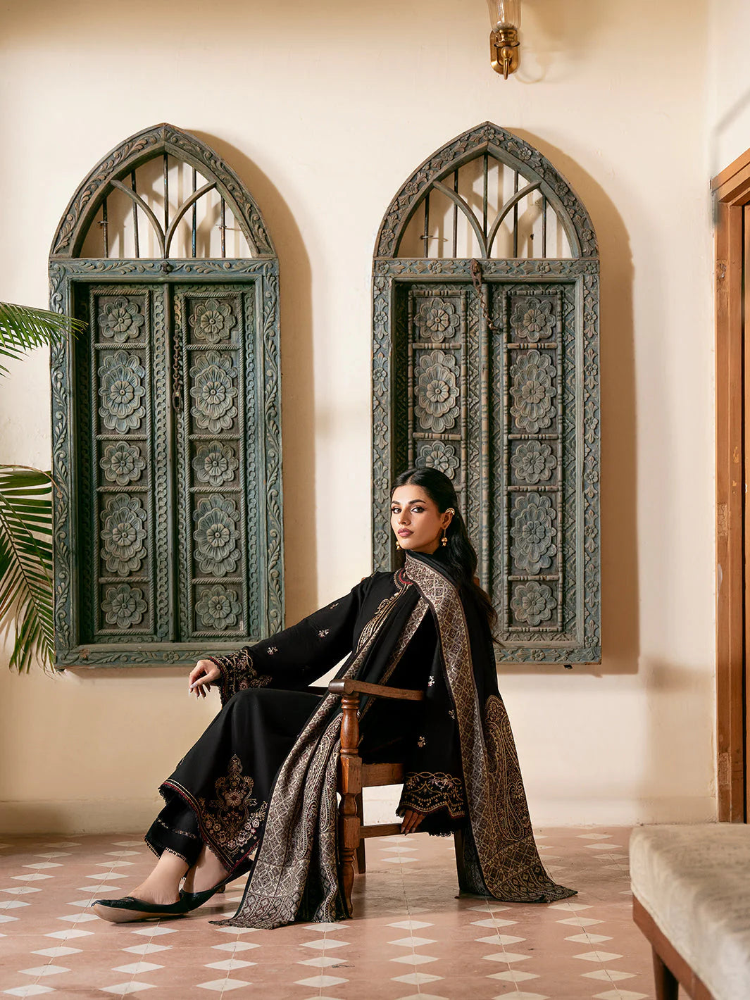 Lawn-3PC Embroidered Shirt with Digital Printed Jauqard Dupatta-SS 5011
