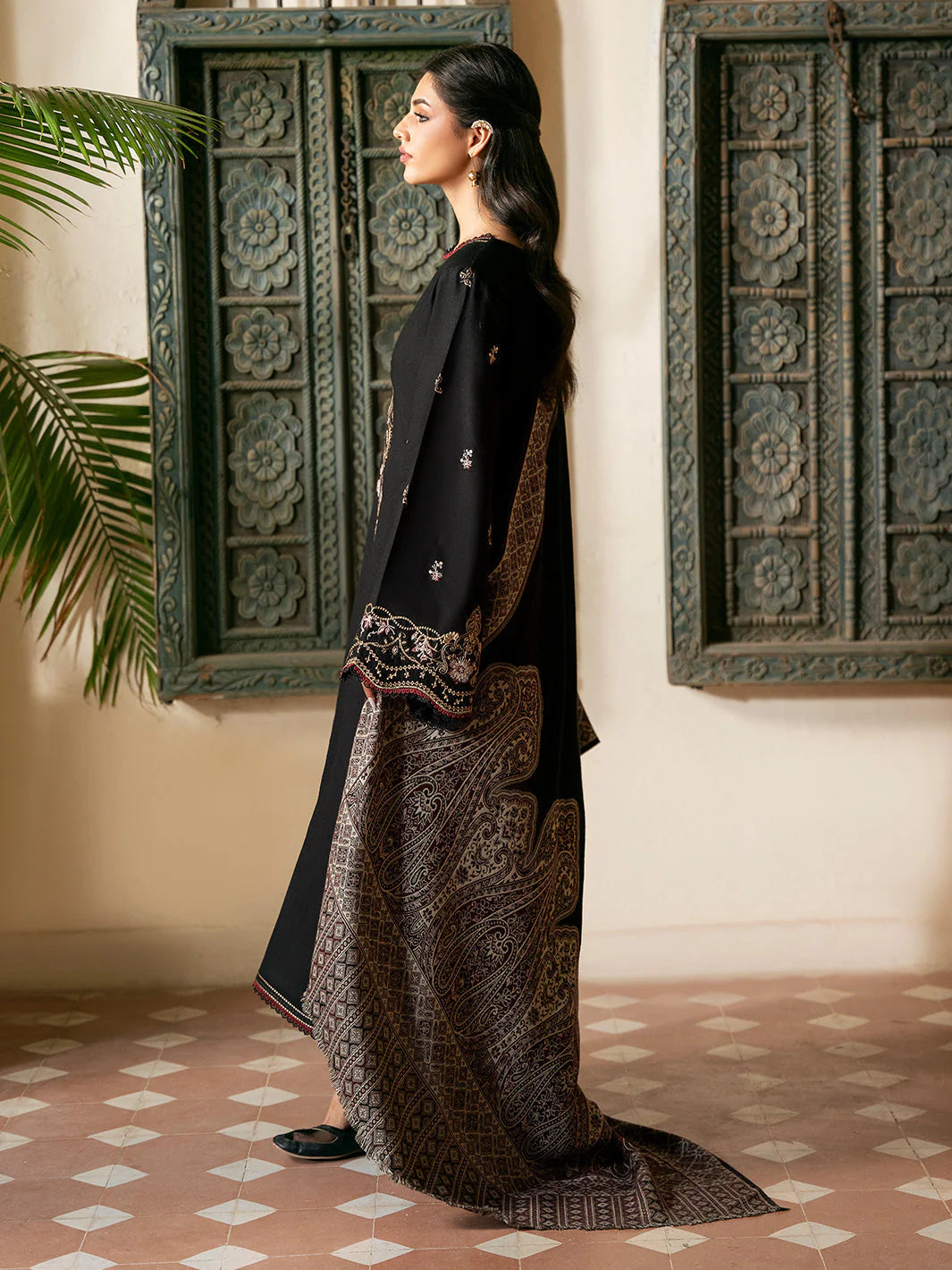 Lawn-3PC Embroidered Shirt with Digital Printed Jauqard Dupatta-SS 5011