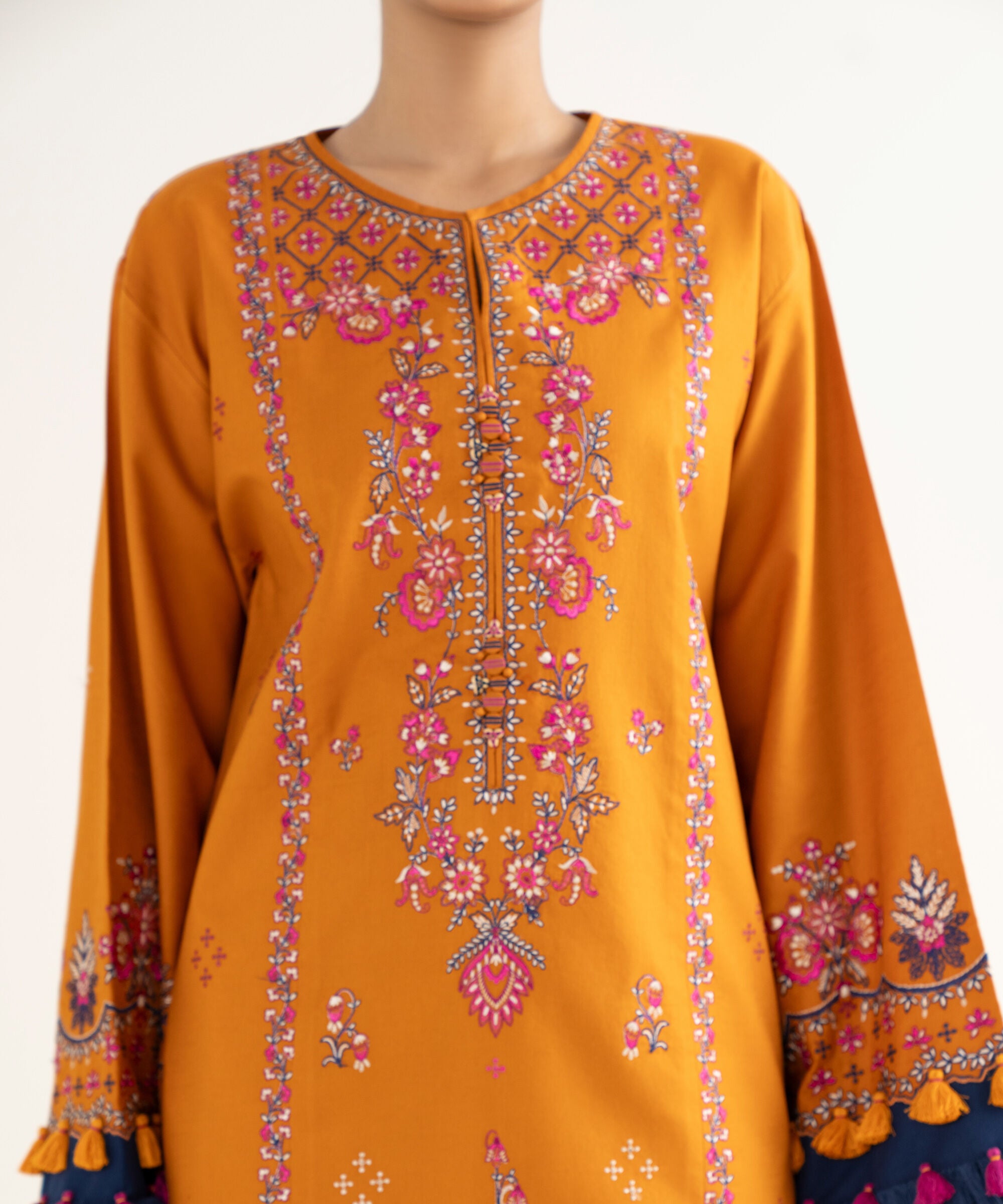 Lawn-3PC Embroidered with Digital Printed Jacquard Dupatta- SS 5126
