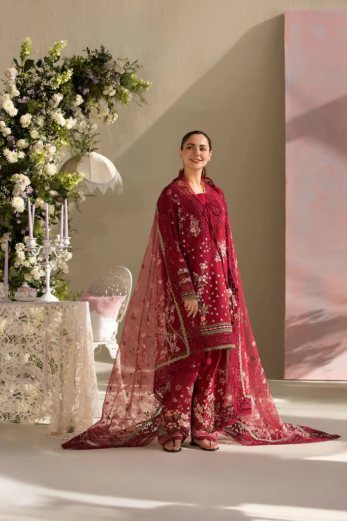 3PC Lawn Embroidered Suit - TFS-012097
