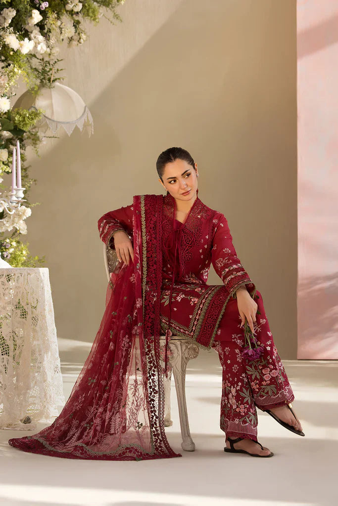 3PC Lawn Embroidered Suit - TFS-012097