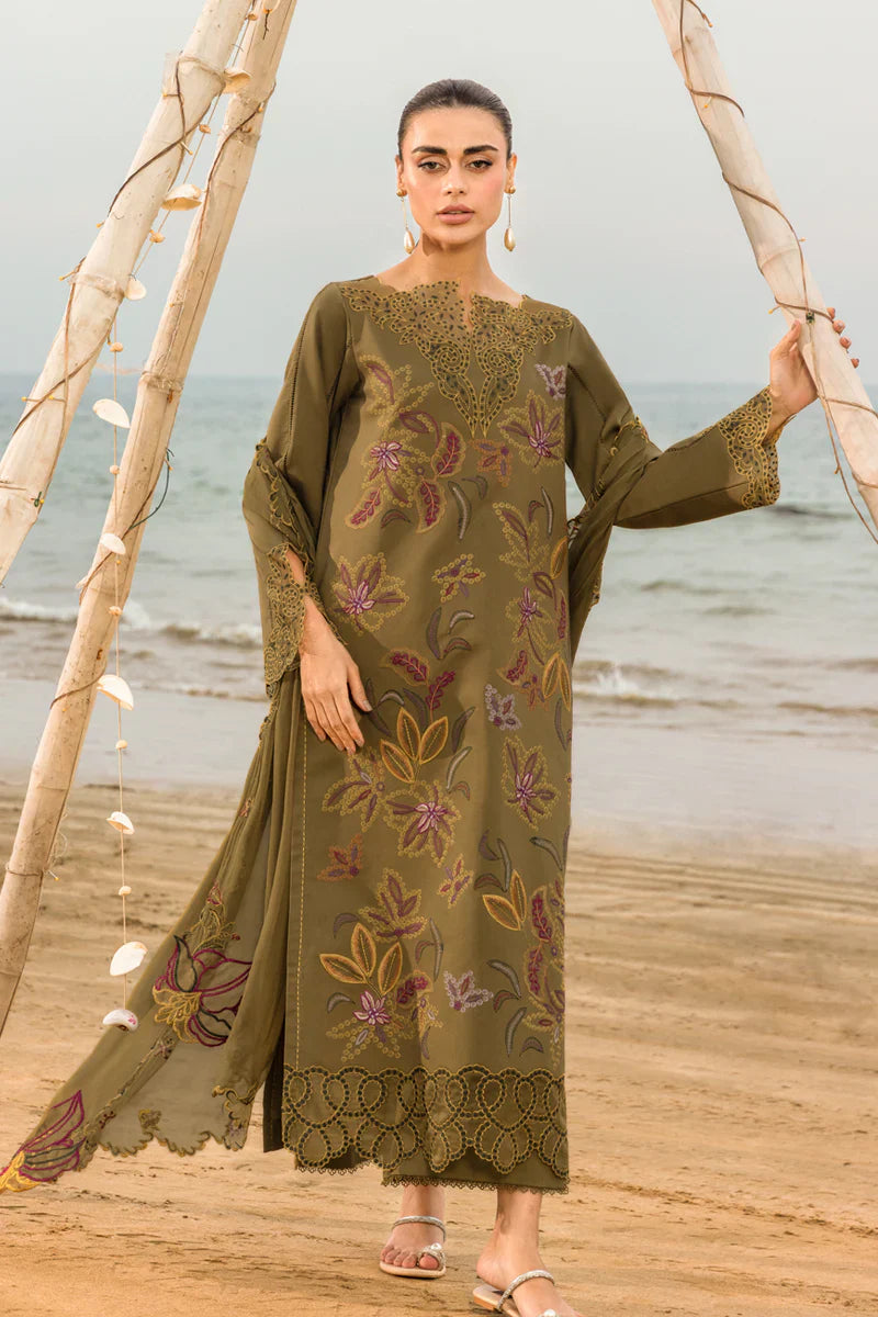 3PC Luxury Lawn Embroidered Suit -TFS-017045
