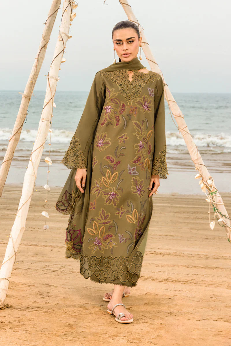 3PC Luxury Lawn Embroidered Suit -TFS-017045
