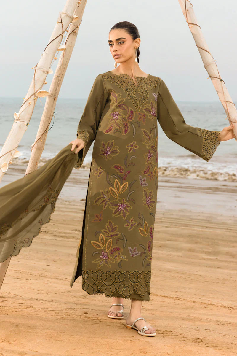 3PC Luxury Lawn Embroidered Suit -TFS-017045