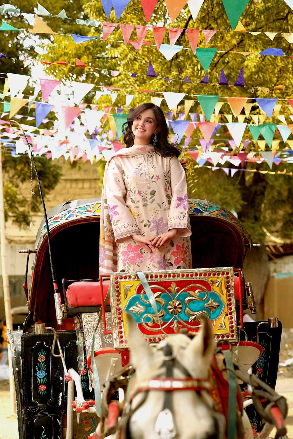 Unstitched 3PC Embroidered Lawn Suit- NF-DE 1151