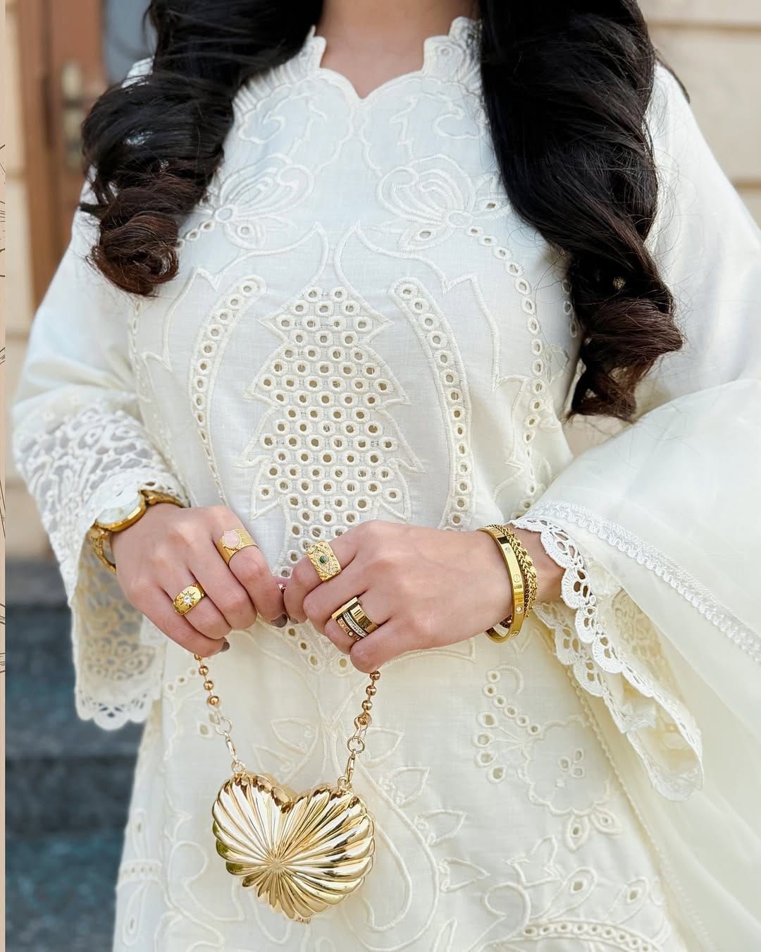 Unstitched 3PC Embroidered Lawn Suit - NF - 1026