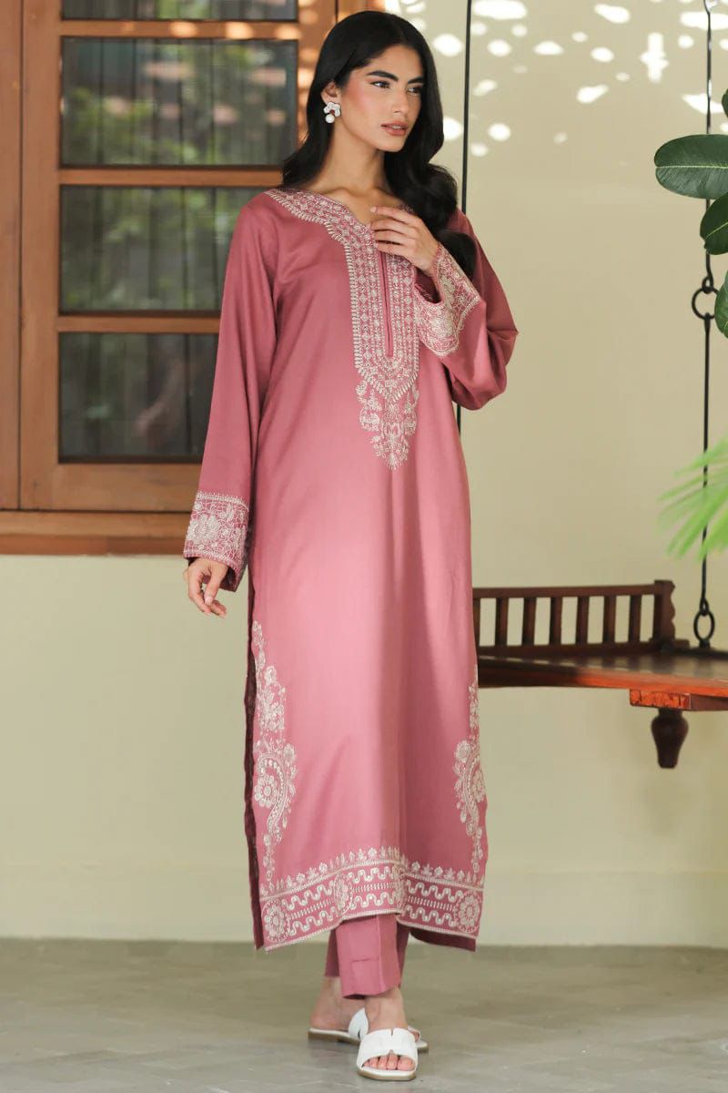 Unstitched 2PC embroidered lawn suit -NF - 1144