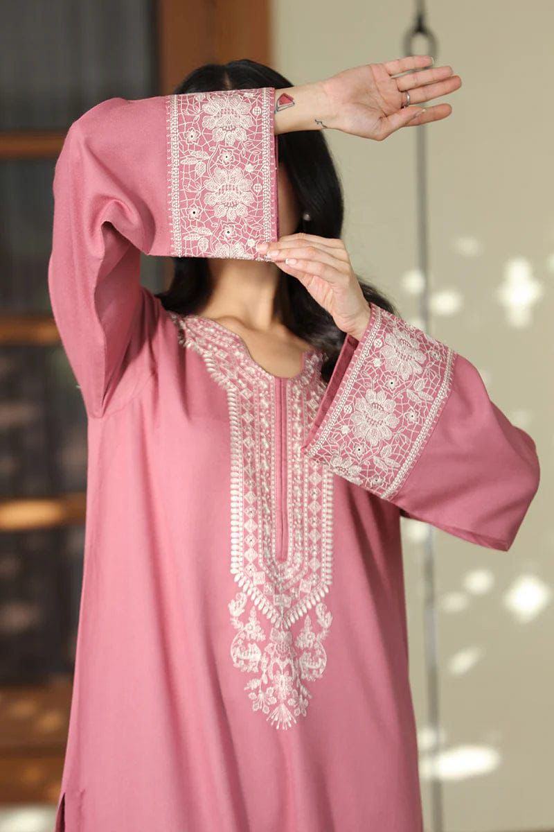 Unstitched 2PC embroidered lawn suit -NF - 1144