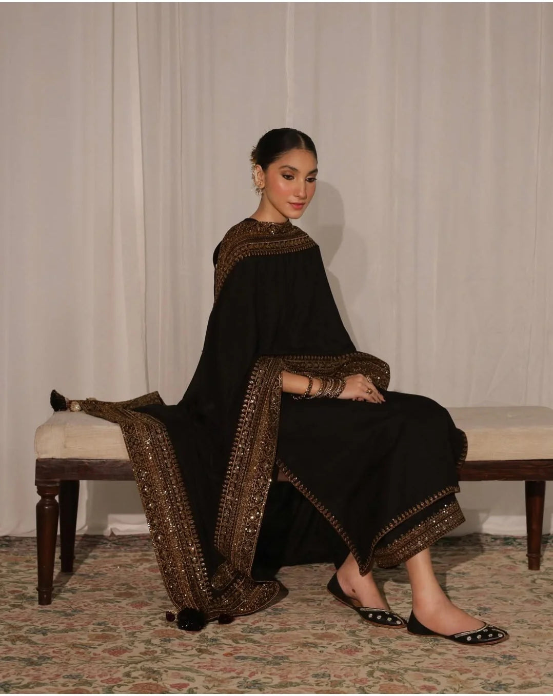 Lawn-3PC Embroidered Shirt with Organza Sequins Embroidered Dupatta-SS 5135