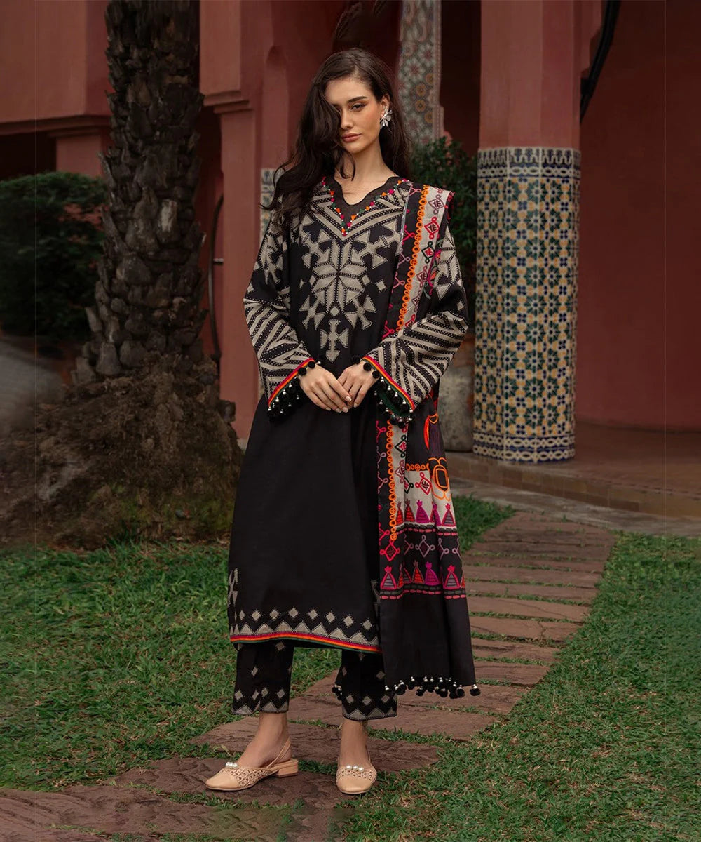 3PC LAWN PRINTED SHIRT WITH VOILE PRINTED DUAPTTA -SS 4011