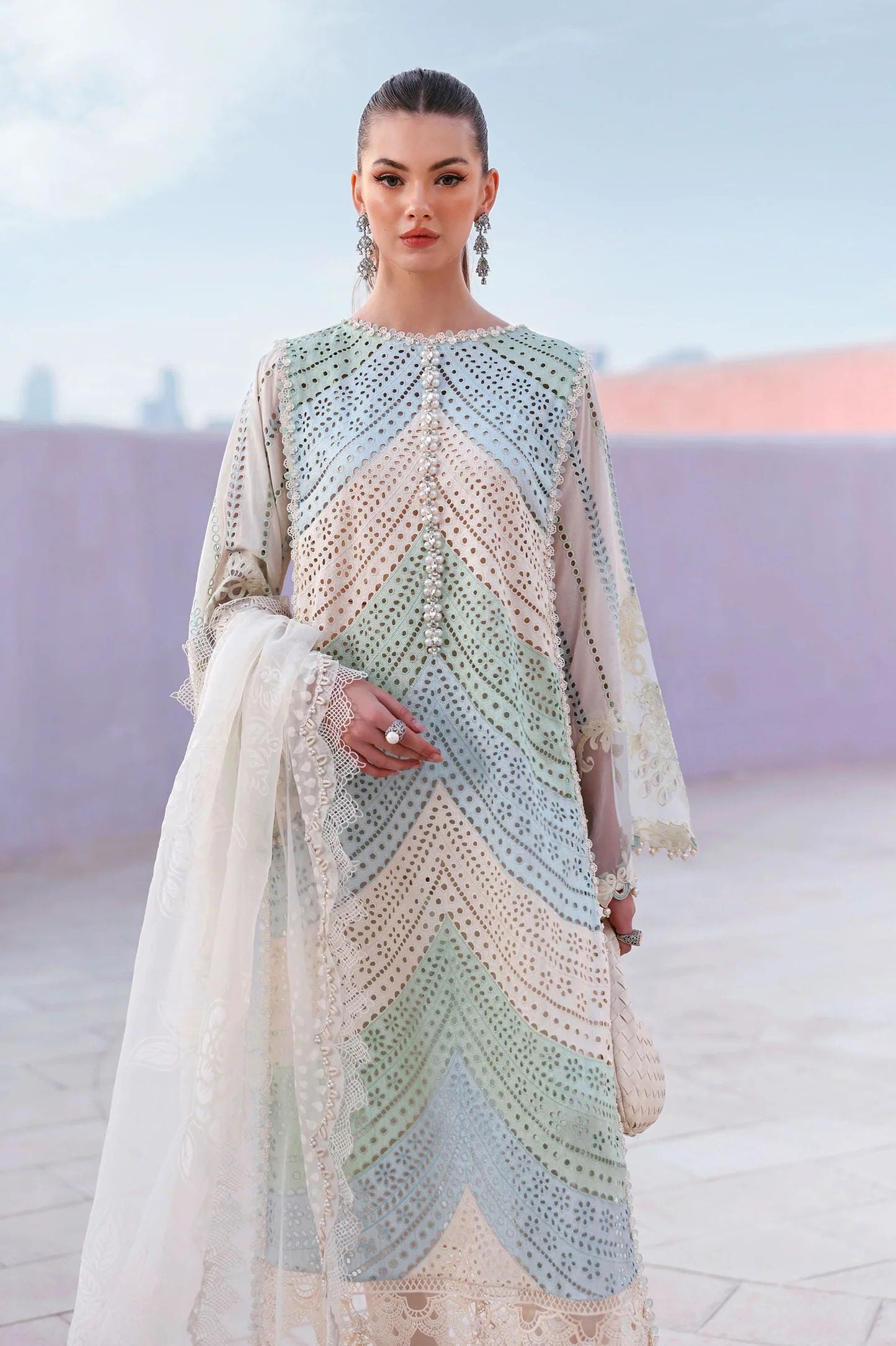 Embroidered Lawn Unstitched 3PC Set | FS