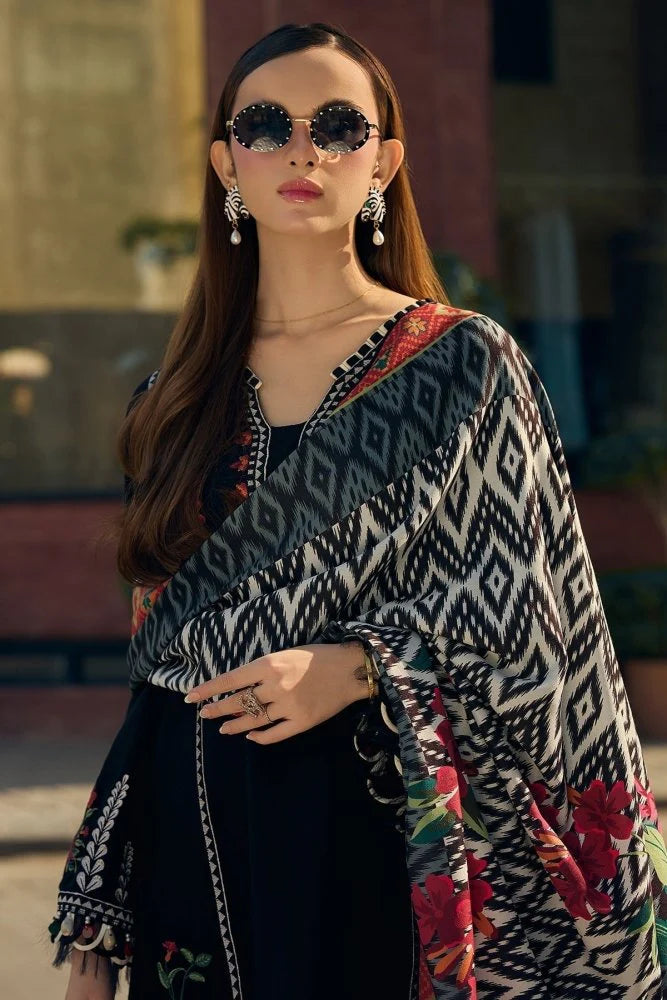 Lawn-3PC Embroidered Shirt With Digital Printed Jauqard Dupatta- SS 5087