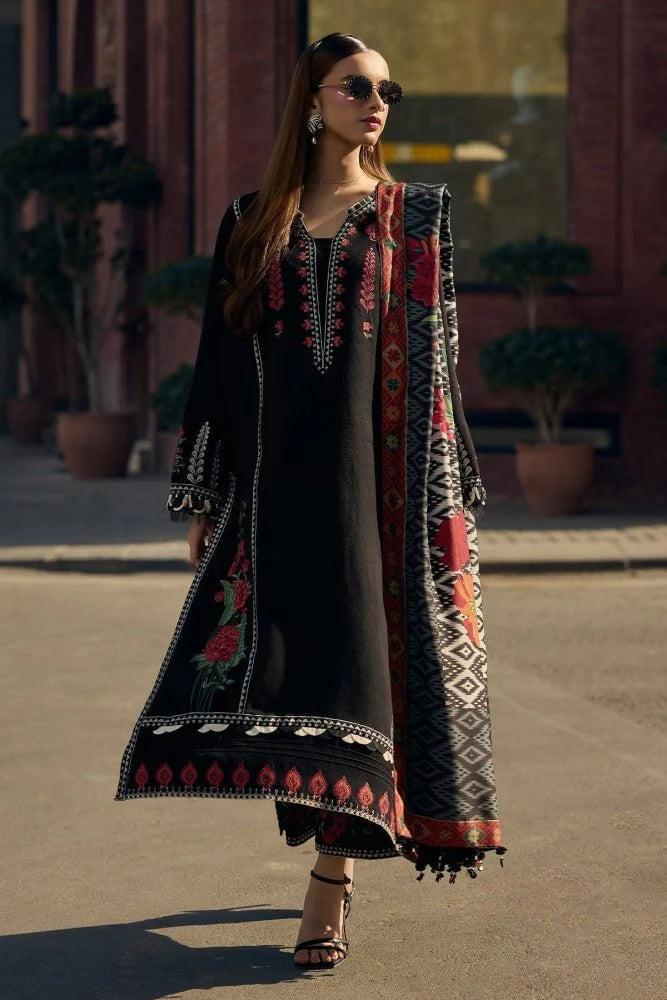 Lawn-3PC Embroidered Shirt With Digital Printed Jauqard Dupatta- SS 5087