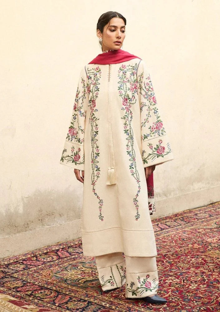 Lawn-3PC Embroidered Shirt With Digital Printed Jauqard Dupatta-SS 5097