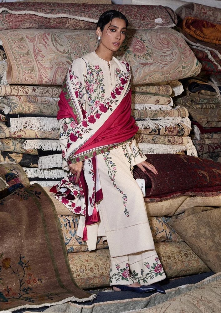 Lawn-3PC Embroidered Shirt With Digital Printed Jauqard Dupatta-SS 5097