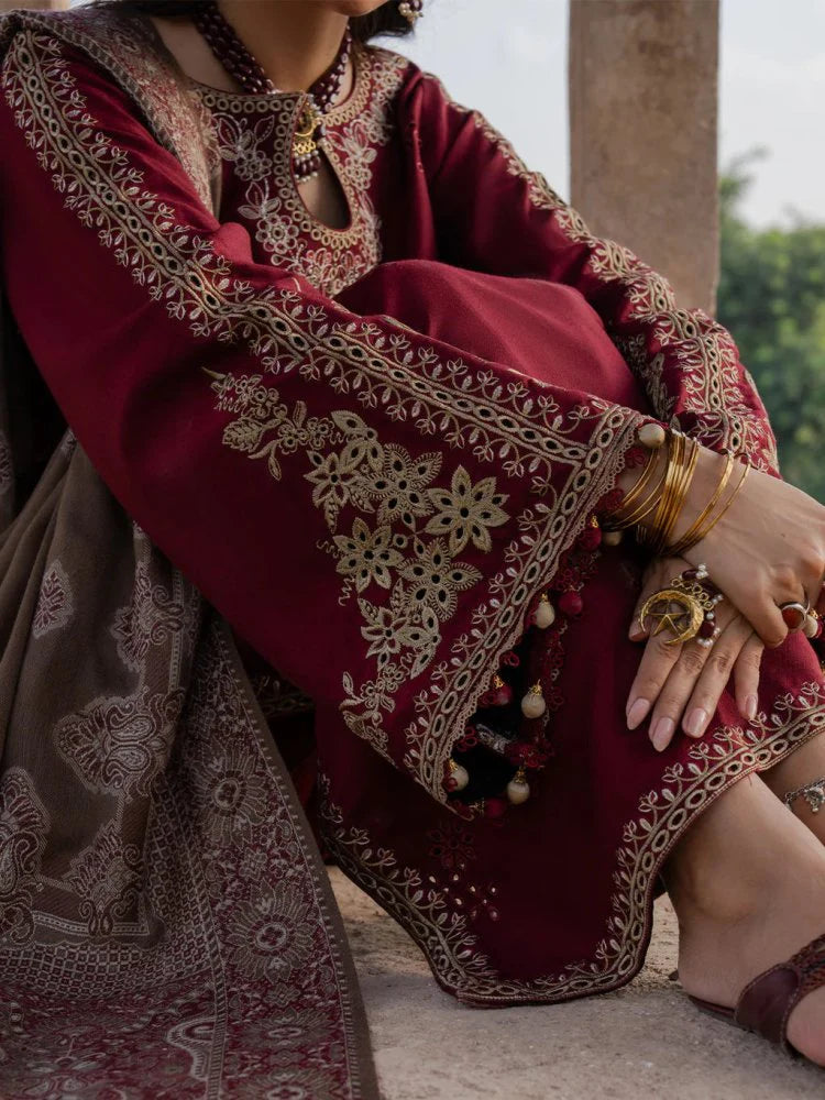 Lawn-3PC Embroidered Shirt With Digital Printed Jauqard Dupatta- SS 5114