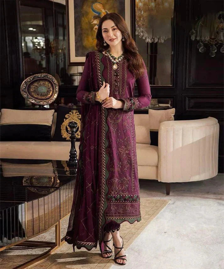Lawn 3PC Embroidered With Chiffon Embroidered Dupatta- SS 5015