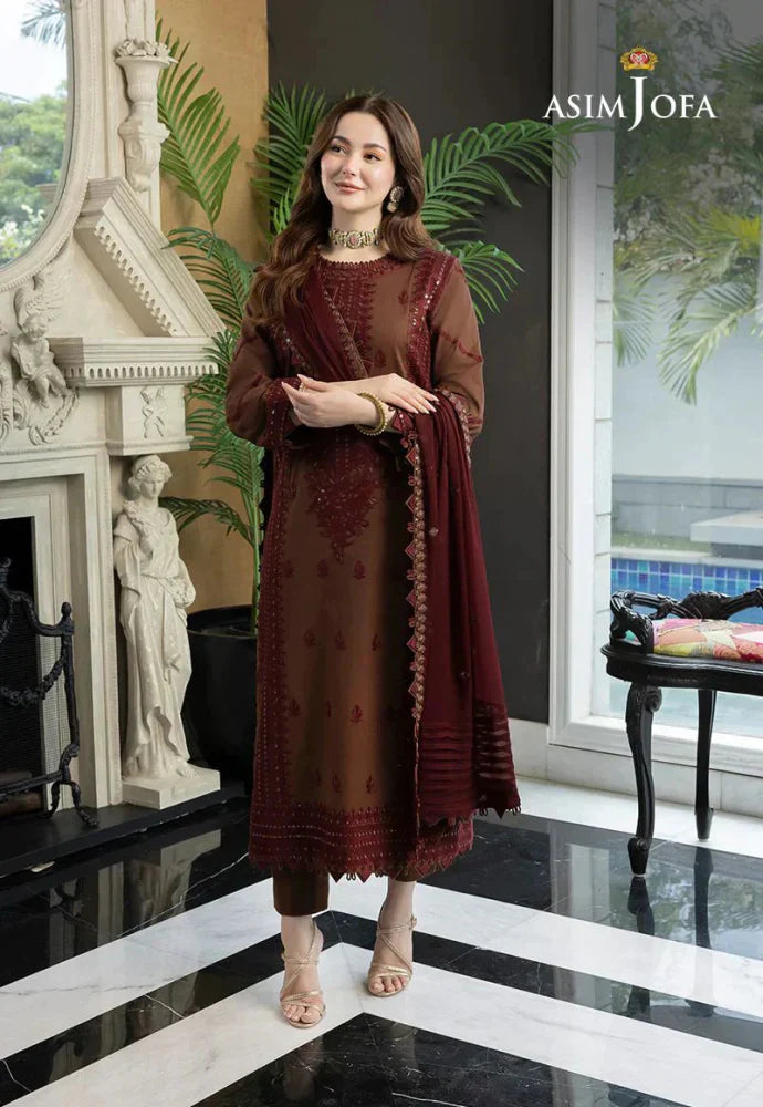 Lawn 3PC Embroidered With Chiffon Embroidered Dupatta- SS 5016