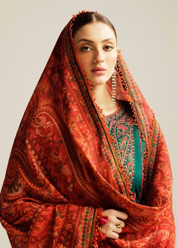 Lawn-3PC Embroidered with Digital Printed Jacquard Dupatta-5113