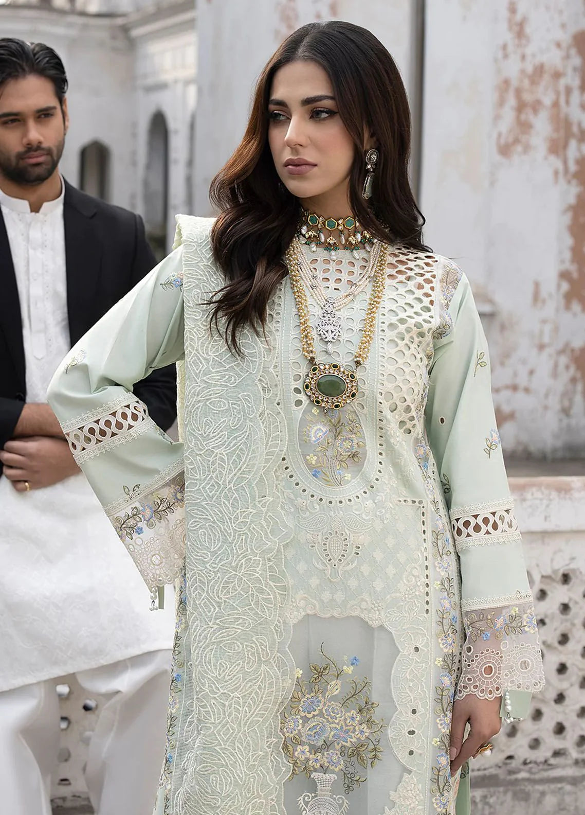 Unstitched Embroidered Lawn Suit 3 Piece -TFS-030-B