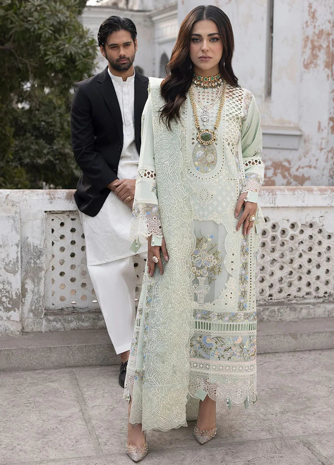 Unstitched Embroidered Lawn Suit 3 Piece -TFS-030-B