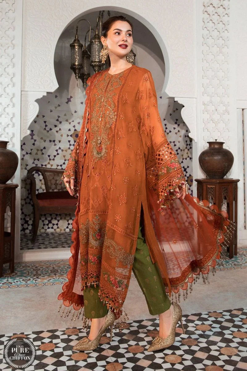 Lawn-3PC Embroidered With Chiffon Embroidered Dupatta-5181