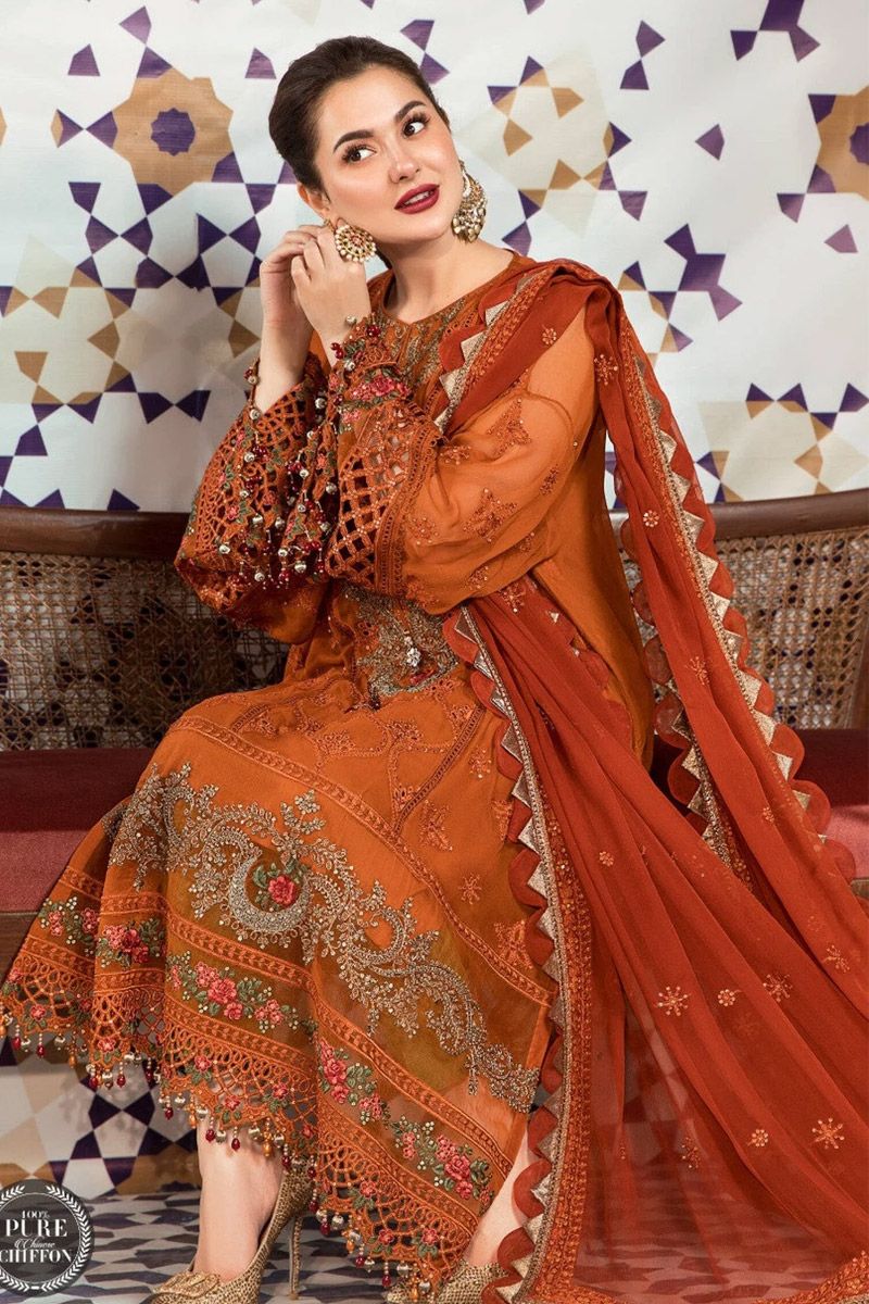 Lawn-3PC Embroidered With Chiffon Embroidered Dupatta-5181