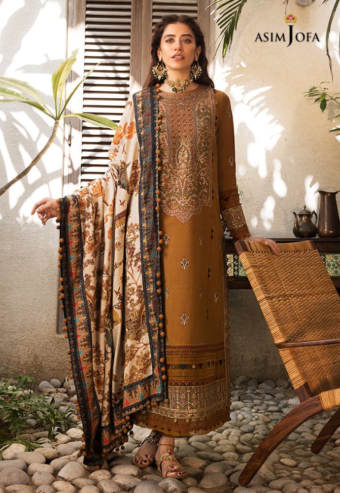 Lawn-3PC Embroidered Shirt With Digital Printed Jauqard Dupatta- SS 5139